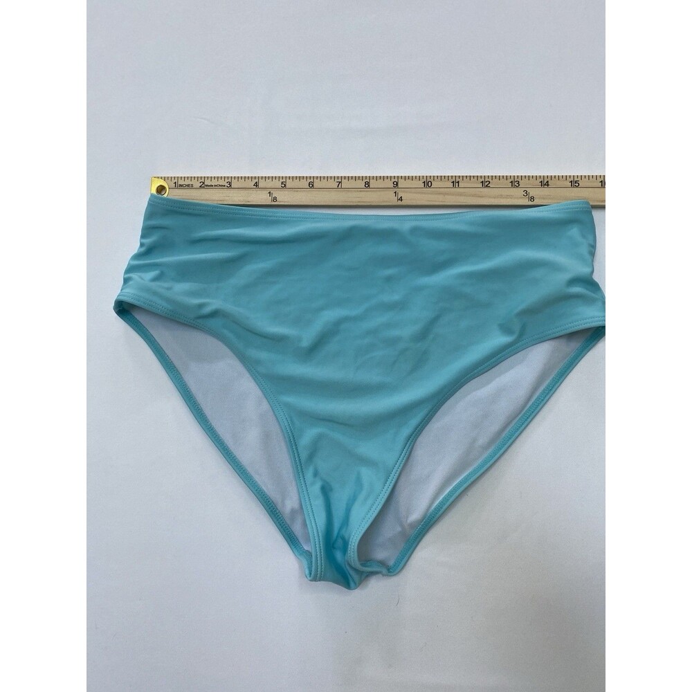 Women Size 1XL Aqua Turquoise Tankini Swimsuit Set High Waist Bathing Suit - Picture 7 of 8